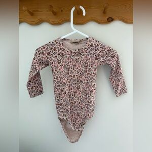 WHEAT Floral Long Sleeve Onesie